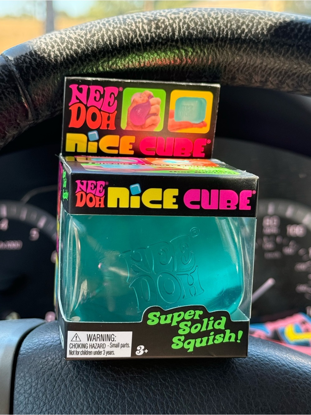 NeeDoh Nice Cube Super Solid Squish Toy - Blue
